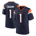 STECN D.Broncos #1 Evan Engram Player Navy Home Game Stitched Jerseys