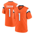 STECN D.Broncos #1 Evan Engram Player Orange Home Game Stitched Jerseys
