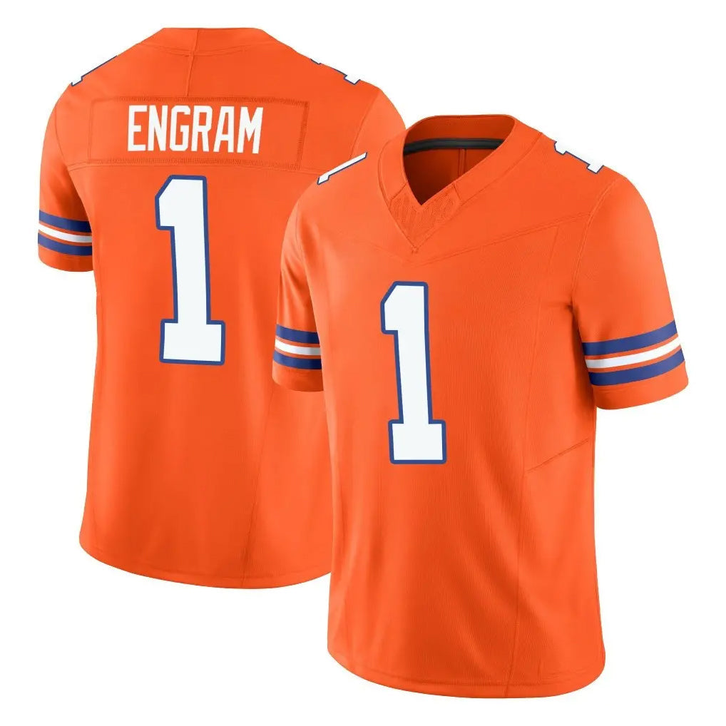 STECN D.Broncos #1 Evan Engram Player Orange Limited Alternate Vapor F.U.S.E. Throwback Game Stitched Jerseys
