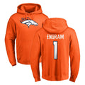 STECN D.Broncos #1 Evan Engram Player Orange Pullover Hoodie Limited Stitched Jerseys