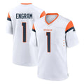 STECN D.Broncos #1 Evan Engram Player White Home Game Stitched Jerseys