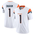 STECN D.Broncos #1 Evan Engram Player White Limited Vapor F.U.S.E. Home Game Stitched Jerseys