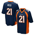 STECN D.Broncos #21 Riley Moss Player Navy Game Stitched Jerseys