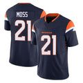 STECN D.Broncos #21 Riley Moss Player Navy Limited Vapor F.U.S.E. Home Game Stitched Jerseys