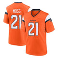 STECN D.Broncos #21 Riley Moss Player Orange Home Game Stitched Jerseys