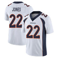 STECN D.Broncos #22 Brandon Jones Player White Vapor Untouchable Limited Home Game Stitched Jerseys