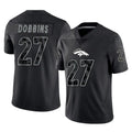 STECN D.Broncos #27 J.K. Dobbins Player Black Reflective Limited Stitched Jerseys