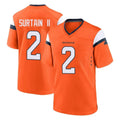 STECN D.Broncos #2 Pat Surtain II Cooper Player Orange Home Game Stitched Jerseys