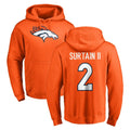 STECN D.Broncos #2 Pat Surtain II Player Orange Pullover Hoodie Limited Stitched Jerseys