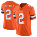 STECN D.Broncos #2 Pat Surtain II Player Orange Vapor Untouchable Limited Home Game Stitched Jerseys