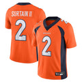 STECN D.Broncos #2 Patrick Surtain II Player Orange Vapor Untouchable Limited Stitched Jerseys