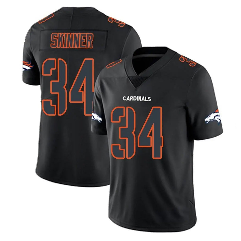 STECN D.Broncos #34 JL Skinner Player Black Impact Limited Game Stitched Jerseys