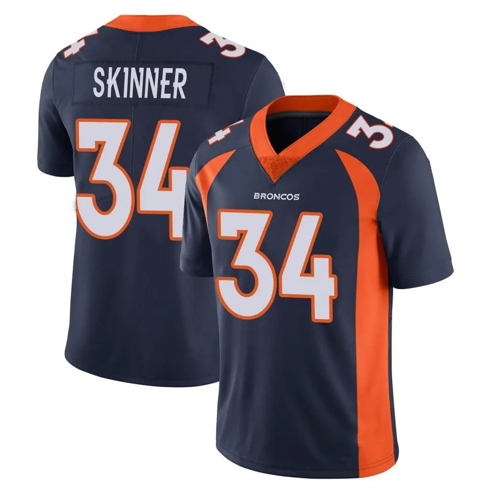 STECN D.Broncos #34 JL Skinner Player Navy Vapor Untouchable Limited Game Stitched Jerseys