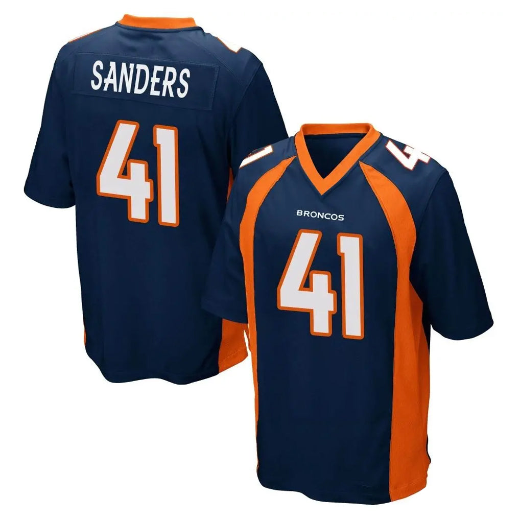 STECN D.Broncos #41 Drew Sanders Player Navy Game Stitched Jerseys