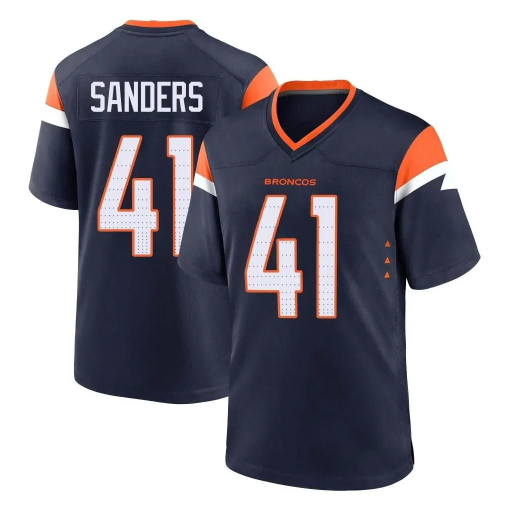STECN D.Broncos #41 Drew Sanders Player Navy Home Game Stitched Jerseys