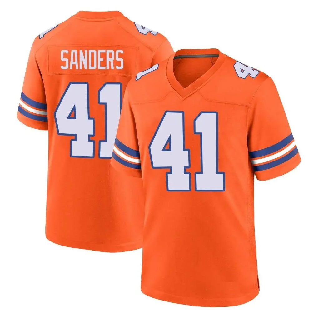 STECN D.Broncos #41 Drew Sanders Player Orange Alternate Collection Throwback Game Stitched Jerseys