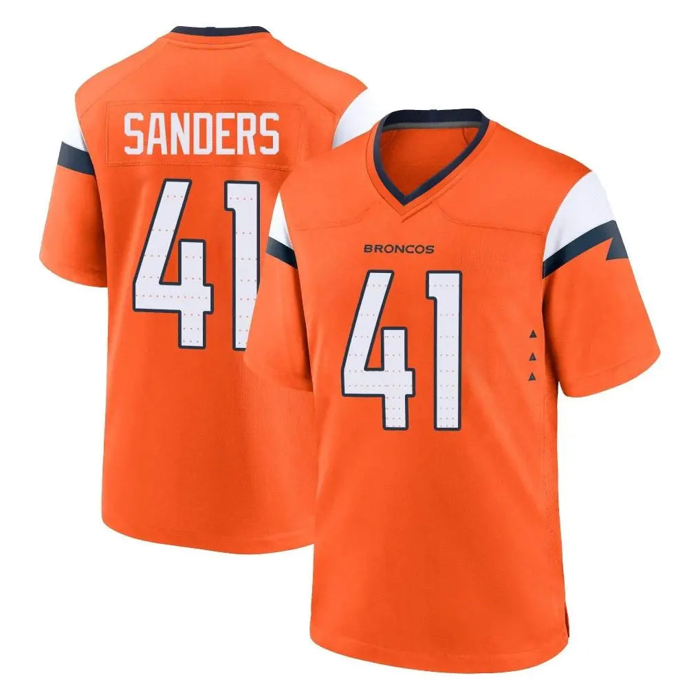 STECN D.Broncos #41 Drew Sanders Player Orange Home Game Stitched Jerseys