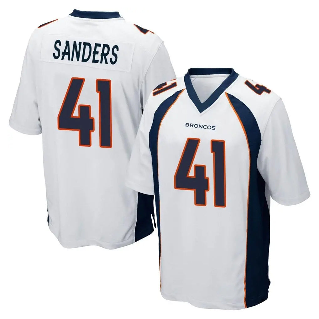 STECN D.Broncos #41 Drew Sanders Player White Game Stitched Jerseys