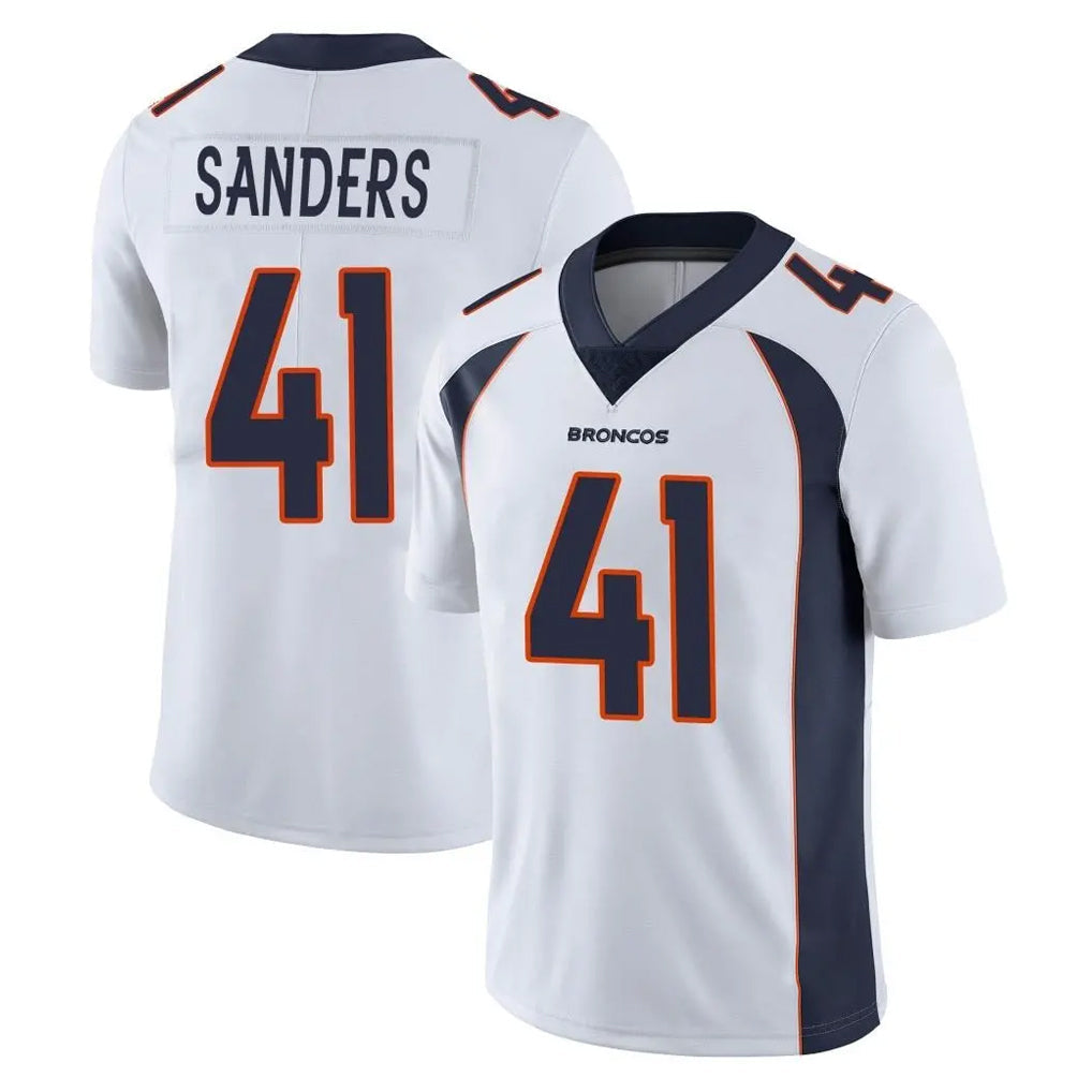 STECN D.Broncos #41 Drew Sanders Player White Vapor Untouchable Limited Home Game Stitched Jerseys