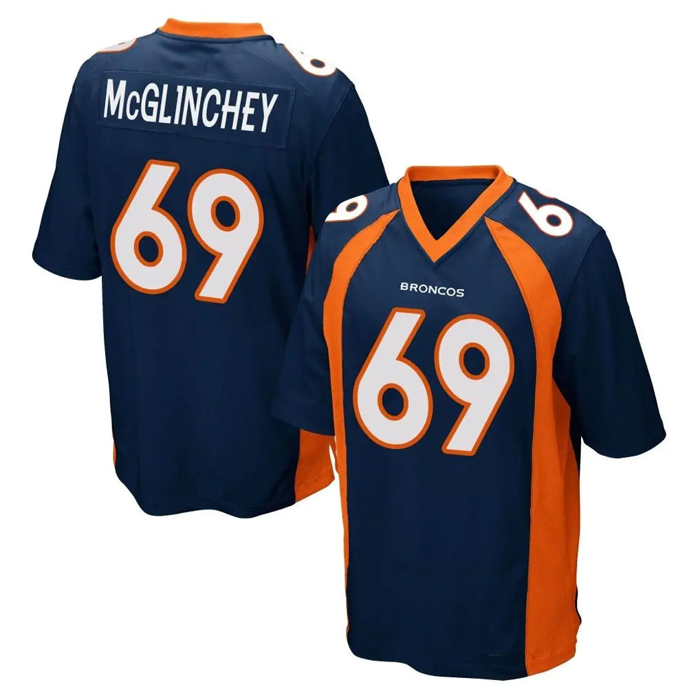 STECN D.Broncos #69 Mike McGlinchey Player Navy Game Stitched Jerseys