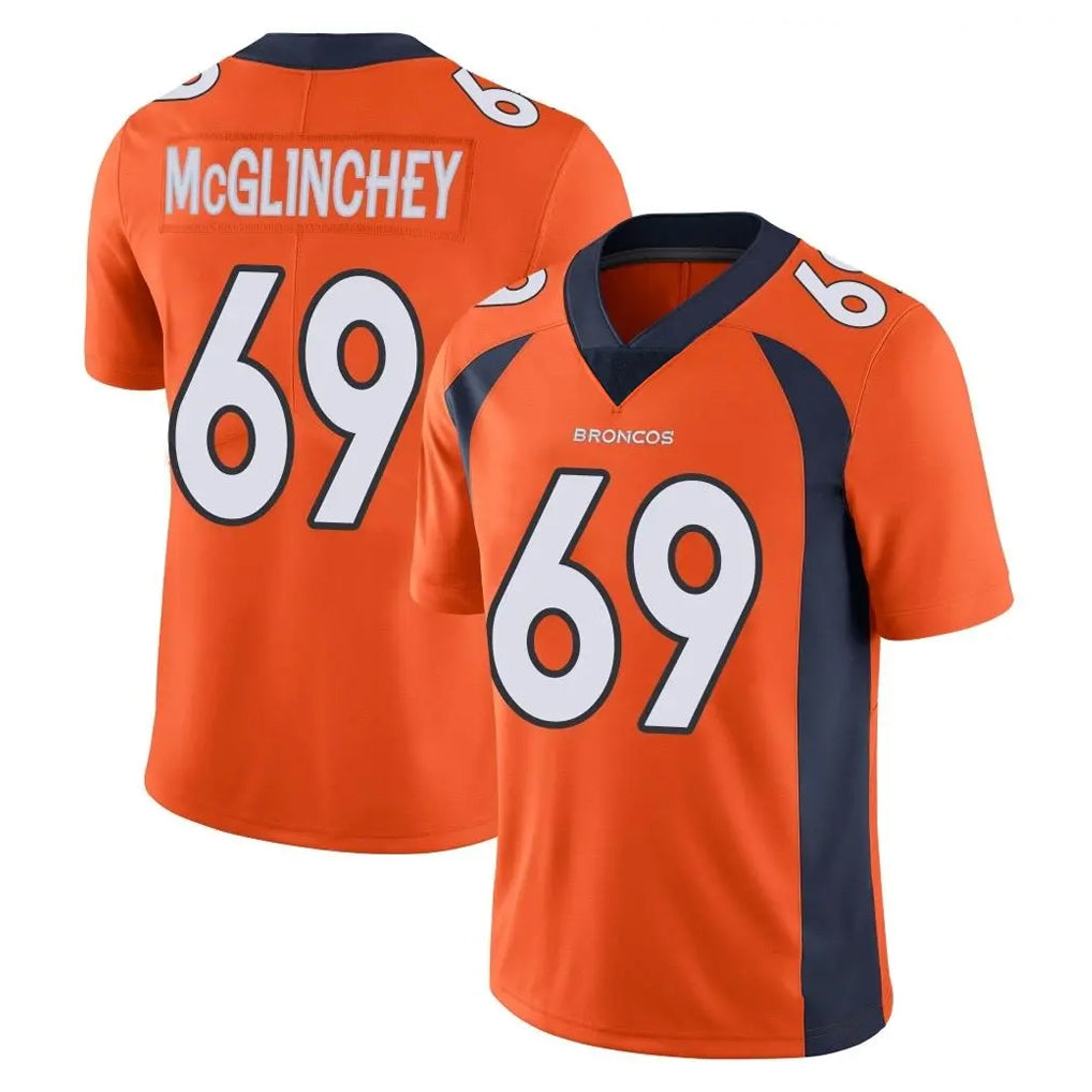 STECN D.Broncos #69 Mike McGlinchey Player Orange Color Vapor Untouchable Limited Game Stitched Jerseys