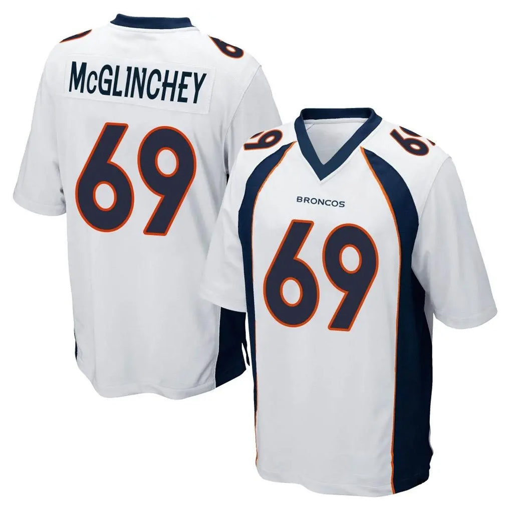 STECN D.Broncos #69 Mike McGlinchey Player White Game Stitched Jerseys