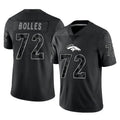 STECN D.Broncos #72 Garett Bolles Player Black Reflective Limited Stitched Jerseys