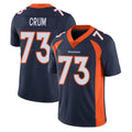 STECN D.Broncos #73 Frank Crum Player Navy Vapor Untouchable Limited Game Stitched Jerseys