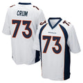 STECN D.Broncos #73 Frank Crum Player White Game Stitched Jerseys