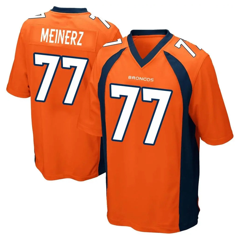 STECN D.Broncos #77 Quinn Meinerz Player Orange Color Home Game Stitched Jerseys