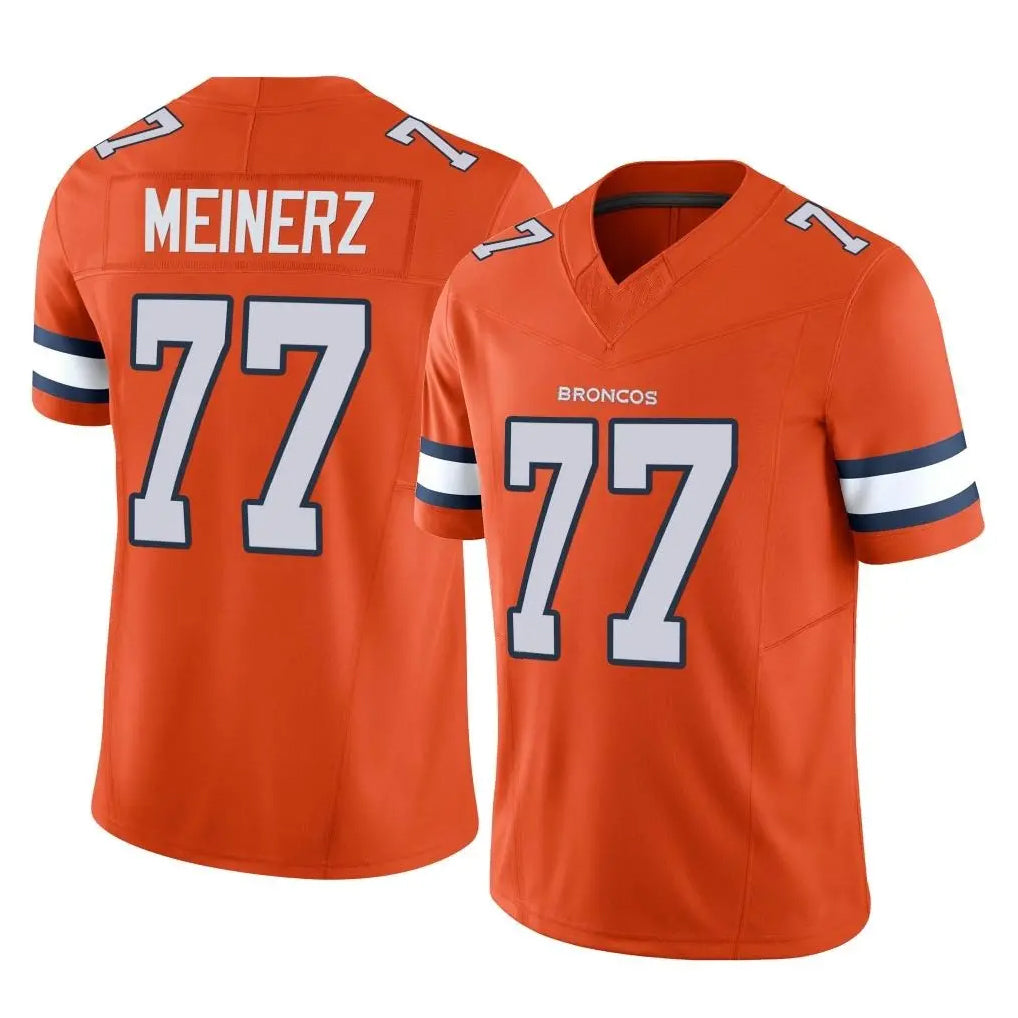 STECN D.Broncos #77 Quinn Meinerz Player Orange Limited Alternate Vapor F.U.S.E. Throwback Game Stitched Jerseys