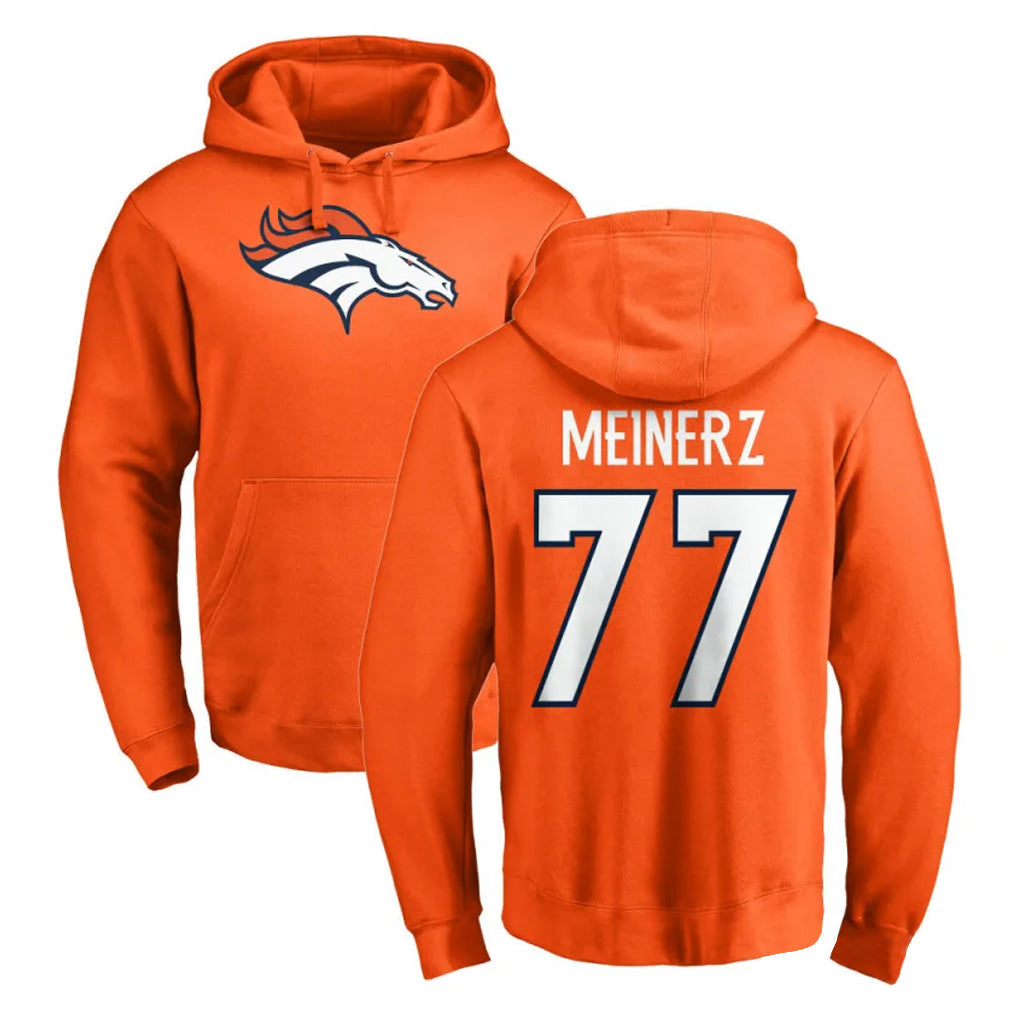 STECN D.Broncos #77 Quinn Meinerz Player Orange Pullover Hoodie Limited Stitched Jerseys