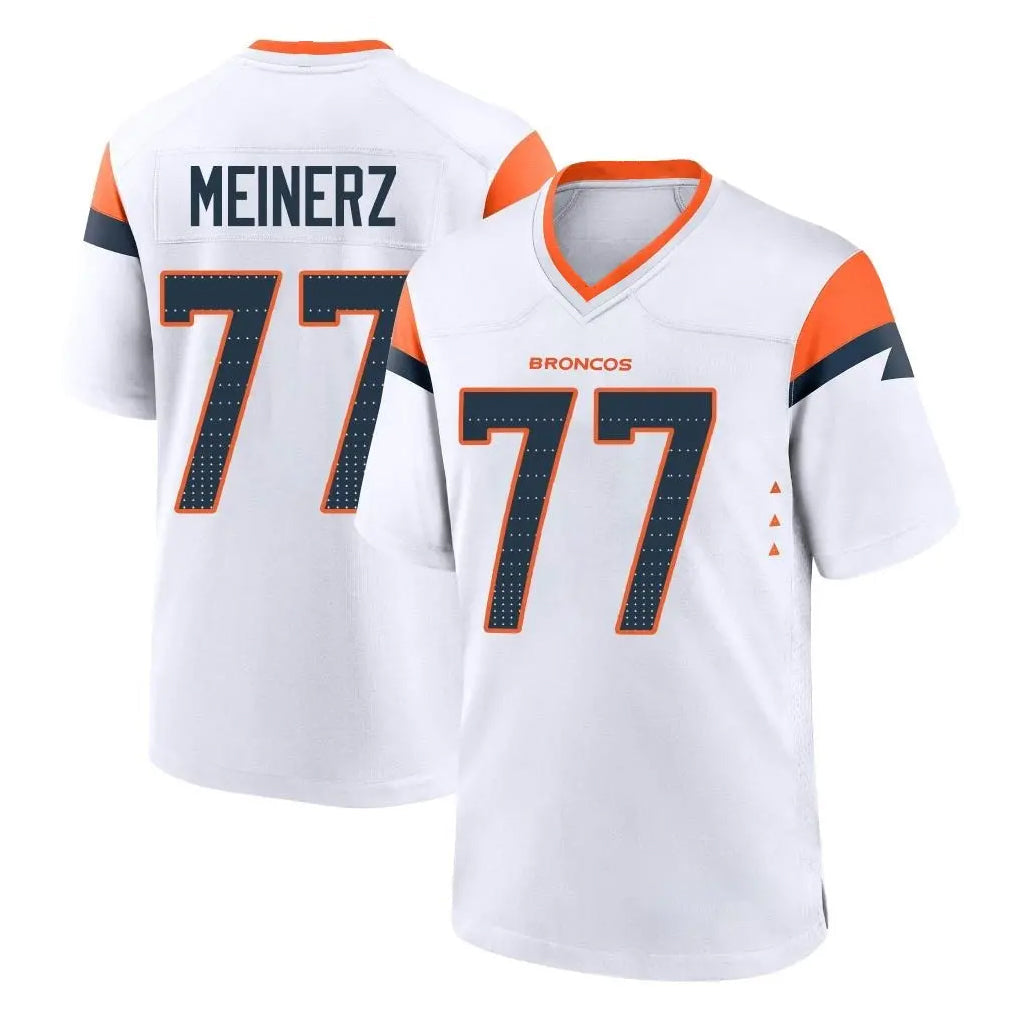 STECN D.Broncos #77 Quinn Meinerz Player White Home Game Stitched Jerseys