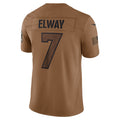 STECN D.Broncos #7 John Elway Player Brown Salute To Service Limited Stitched Jerseys