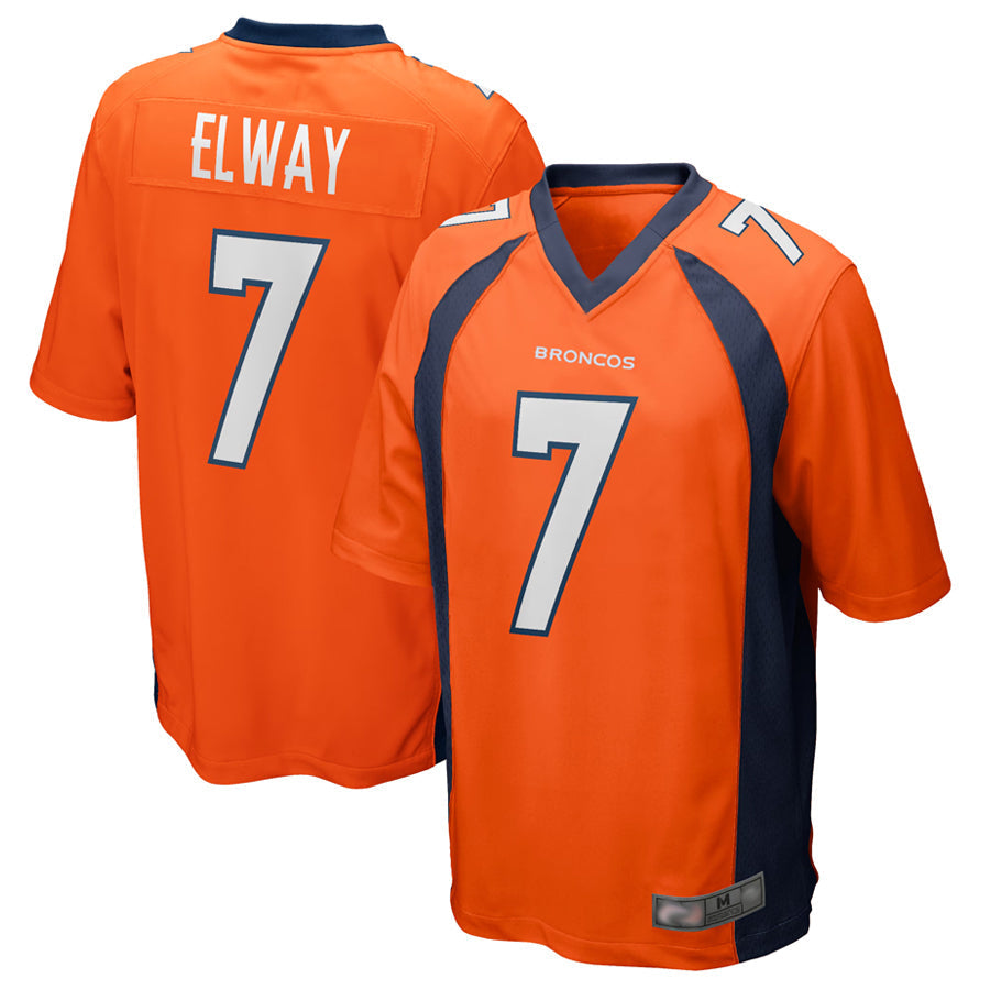 STECN D.Broncos #7 John Elway Player Orange Game Stitched Jerseys
