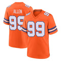 STECN D.Broncos #99 Zach Allen Player Orange Alternate Collection Throwback Game Stitched Jerseys