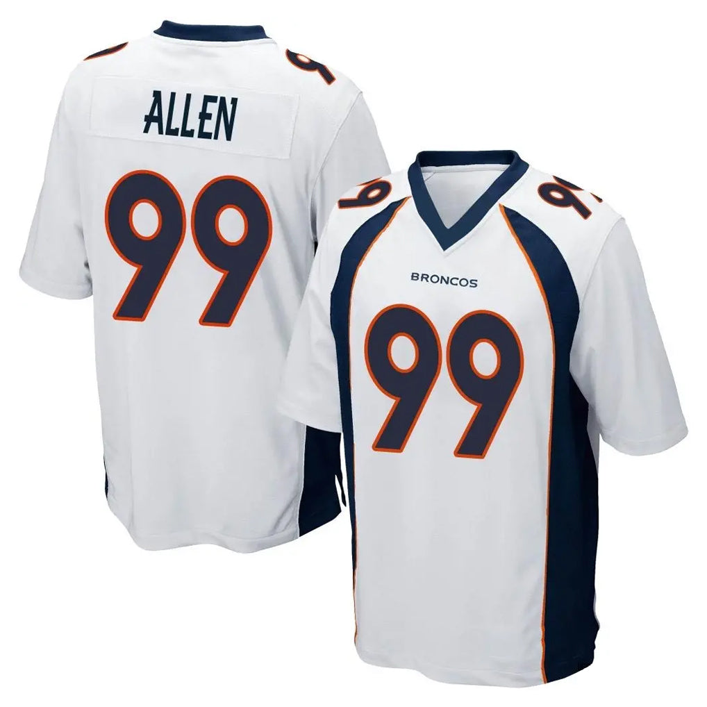 STECN D.Broncos #99 Zach Allen Player White Game Stitched Jerseys