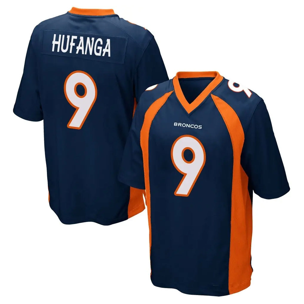 STECN D.Broncos #9 Talanoa Hufanga Player Navy Game Stitched Jerseys