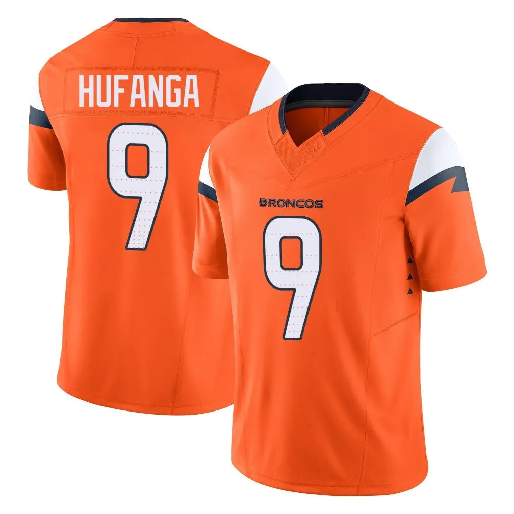 STECN D.Broncos #9 Talanoa Hufanga Player Orange Vapor F.U.S.E. Limited Home Game Stitched Jerseys