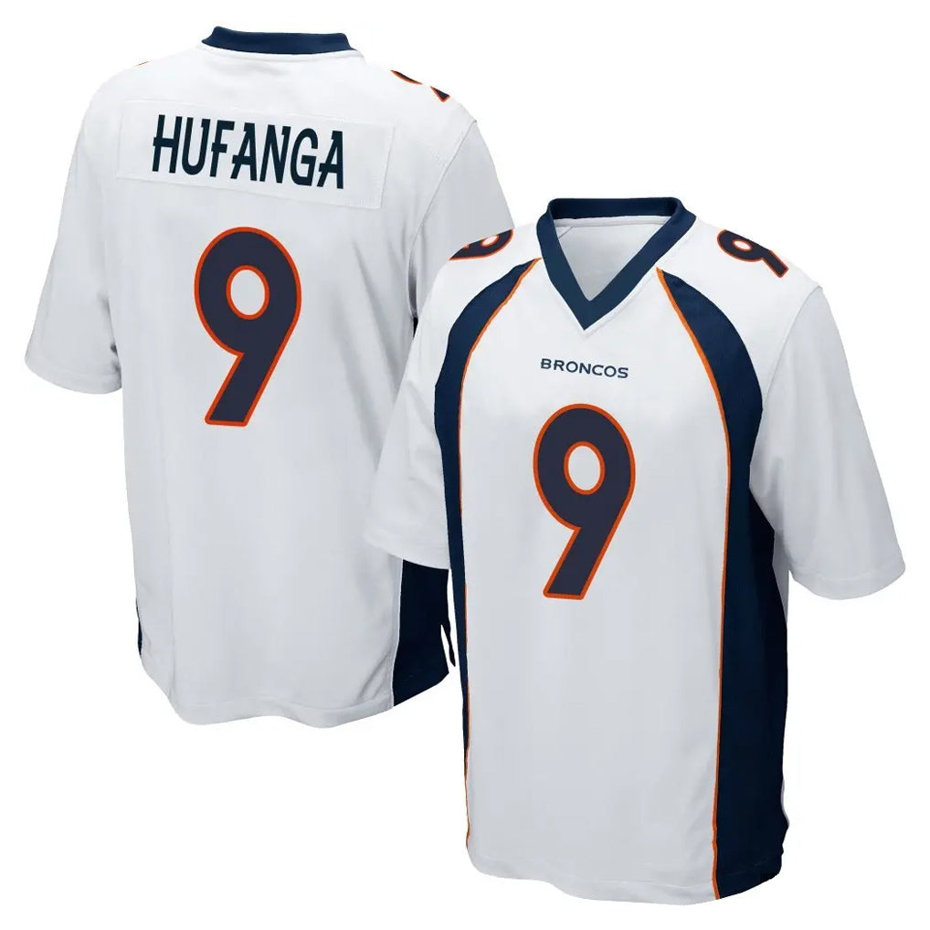 STECN D.Broncos #9 Talanoa Hufanga Player White Game Stitched Jerseys