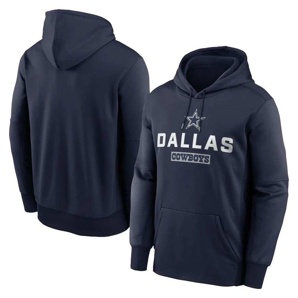 STECN D.Cowboys Navy Toss Sweep Performance Pullover Hoodie Limited Blank Player Stitched Jerseys