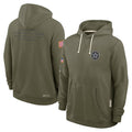 STECN D.Cowboys Olive Salute to Service Pullover Hoodies Limited Blank Player Stitched Jerseys