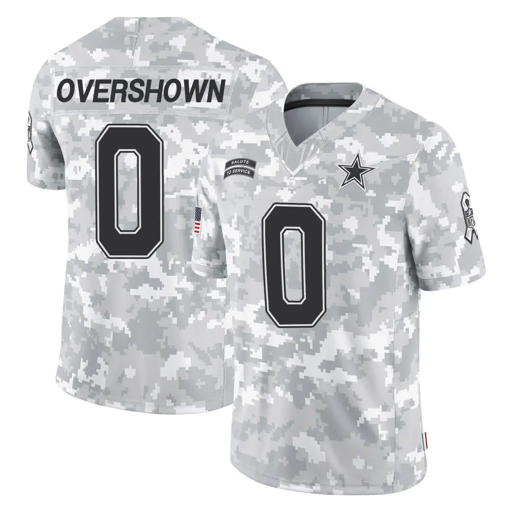 STECN D.Cowboys #0 DeMarvion Overshown Player Arctic Camo Salute to Service Limited Home Game Stitched Jerseys
