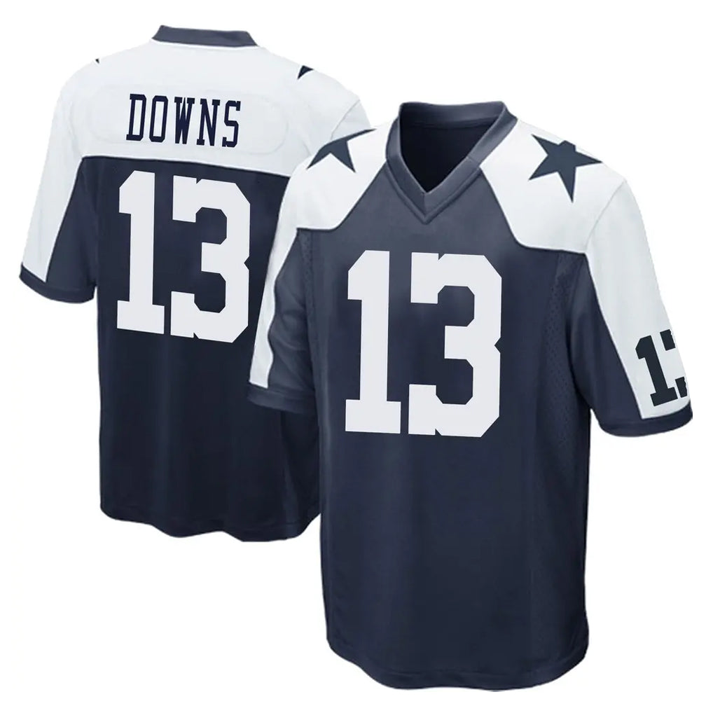 STECN D.Cowboys #13 Caleb Downs Player Navy-White Alternate Home Game Stitched Jerseys