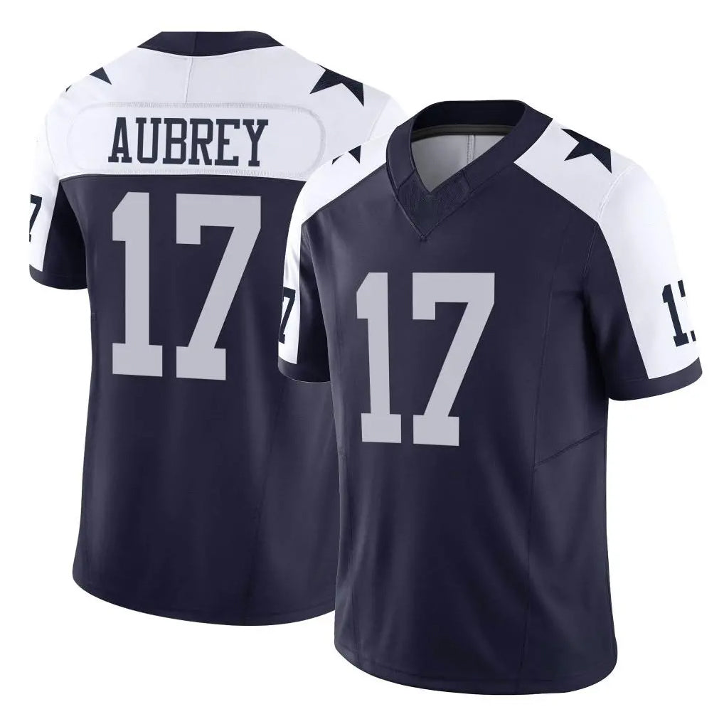 STECN D.Cowboys #17 Brandon Aubrey Player Navy-White Limited Alternate Vapor F.U.S.E. Home Game Stitched Jerseys