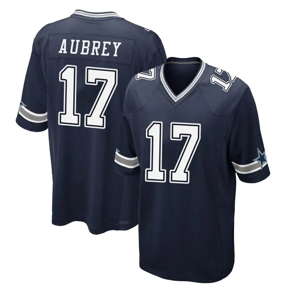 STECN D.Cowboys #17 Brandon Aubrey Player Navy Home Game Stitched Jerseys