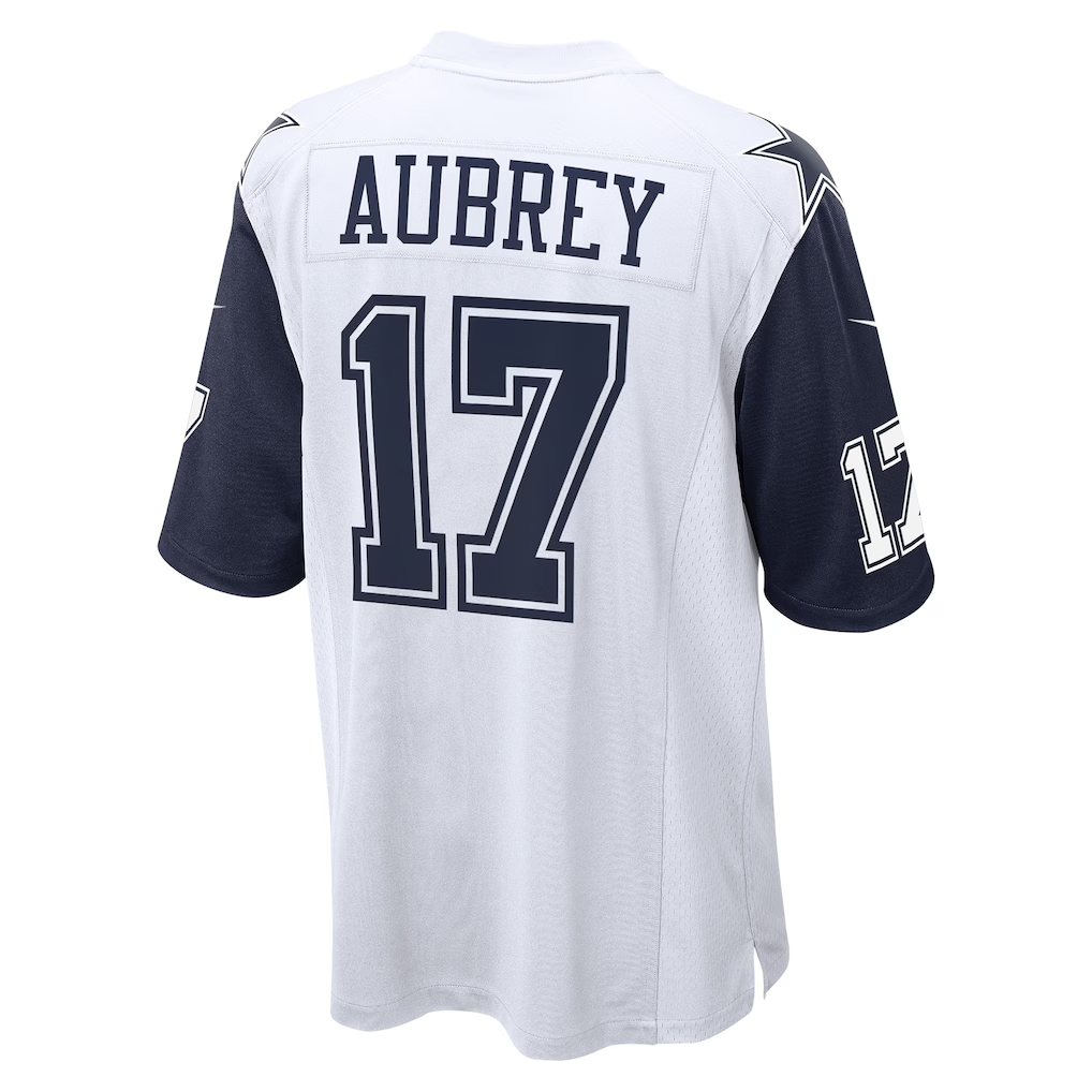 STECN D.Cowboys #17 Brandon Aubrey White Alternate Game Team Stitched Jerseys