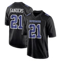 STECN D.Cowboys #21 Deion Sanders Player Navy Carbon Black Fashion Stitched Jerseys