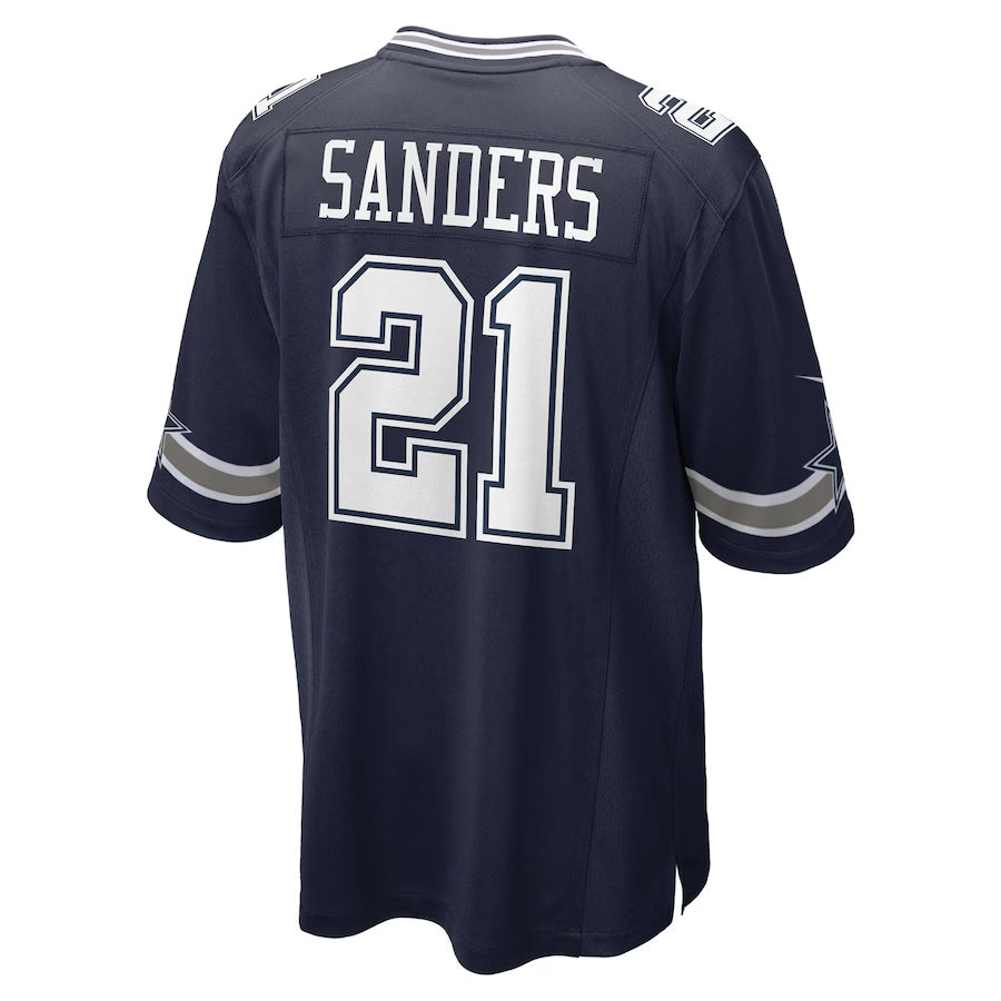 STECN D.Cowboys #21 Deion Sanders Player Navy Home Game Stitched Jerseys