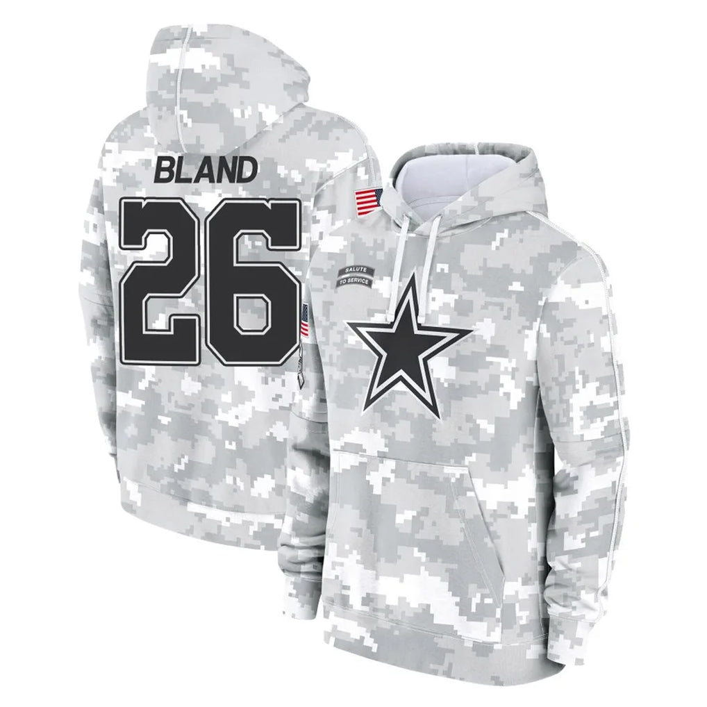STECN D.Cowboys #26 DaRon Bland Player Arctic Camo Salute to Service Hoodies Limited Game Stitched Jerseys